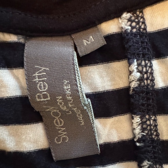 Sweaty Betty Easy Peazy Tank Top Navy White Stripe Bamboo Viscose M - Picture 9 of 9